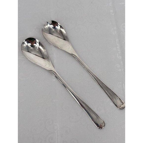 Vintage Silver Plated England Salad Serving‎ Set - Picture 1 of 5